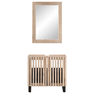 vidaXL 2 Piece Bathroom Furniture Set Solid Wood Mango