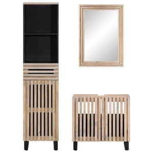 vidaXL 3 Piece Bathroom Furniture Set Solid Wood Mango