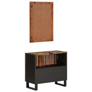 vidaXL 2 Piece Bathroom Furniture Set Solid Wood Acacia