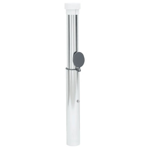 vidaXL In-Ground Parasol Base for 40-50 mm Pole Silver Aluminum