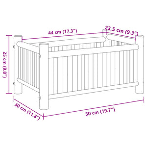 vidaXL Planter 50x30x25 cm Bamboo