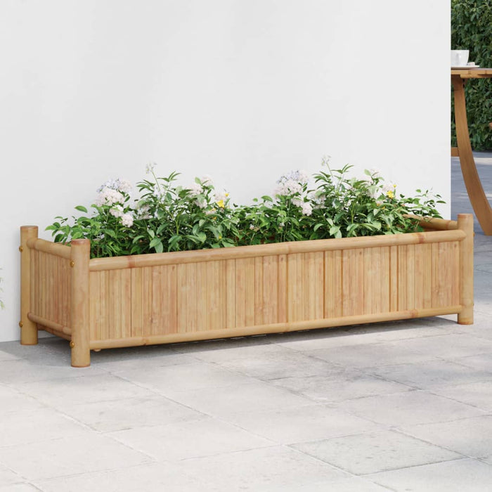 vidaXL Planter 100x30x25 cm Bamboo