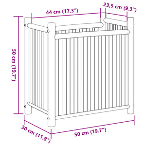 vidaXL Planter 50x30x50 cm Bamboo