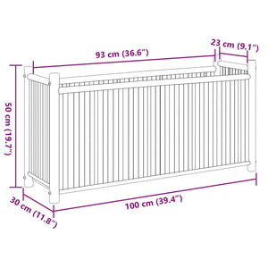 vidaXL Planter 100x30x50 cm Bamboo