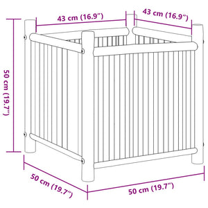 vidaXL Planter 50x50x50 cm Bamboo