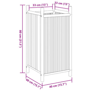 vidaXL Planter 40x40x80 cm Bamboo