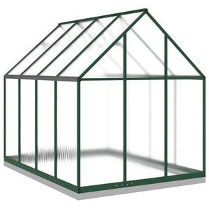 vidaXL Greenhouse with Base Frame Green 224x169x202 cm Aluminium