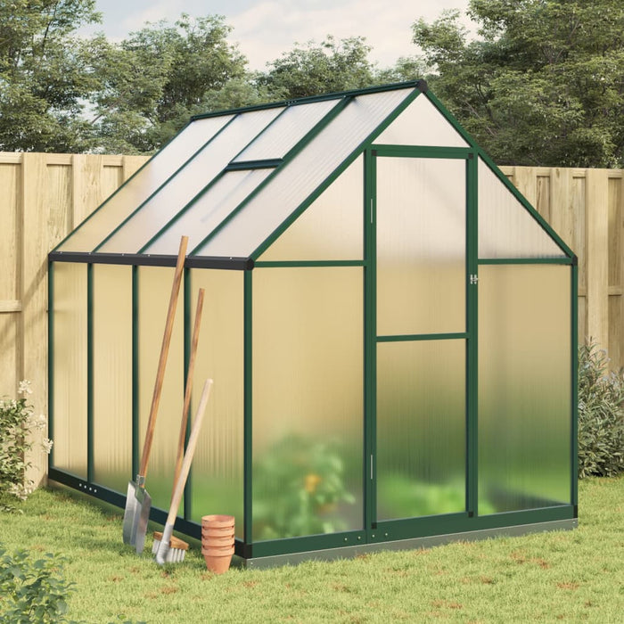 vidaXL Greenhouse with Base Frame Green 224x169x202 cm Aluminium