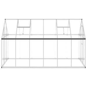 vidaXL Greenhouse with Base Frame Silver 334x169x195 cm Aluminium