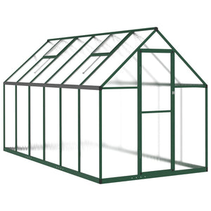 vidaXL Greenhouse with Base Frame Green 334x169x195 cm Aluminium