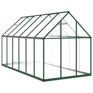 vidaXL Greenhouse with Base Frame Green 334x169x195 cm Aluminium