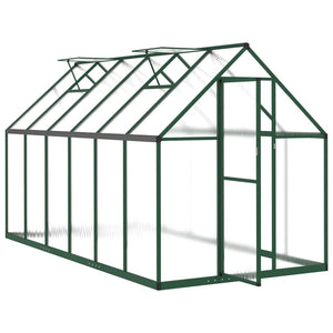 vidaXL Greenhouse with Base Frame Green 334x169x195 cm Aluminium