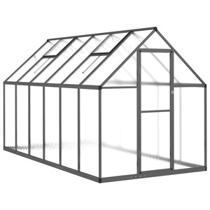 vidaXL Greenhouse with Base Frame Anthracite 334x169x195 cm Aluminium