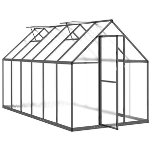 vidaXL Greenhouse with Base Frame Anthracite 334x169x195 cm Aluminium