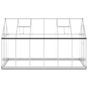 vidaXL Greenhouse with Base Frame Silver 334x169x202 cm Aluminium