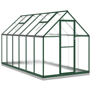 vidaXL Greenhouse with Base Frame Green 334x169x202 cm Aluminium