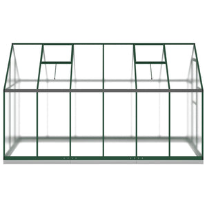 vidaXL Greenhouse with Base Frame Green 334x169x202 cm Aluminium