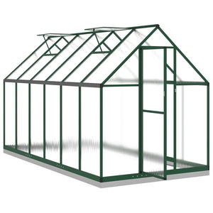 vidaXL Greenhouse with Base Frame Green 334x169x202 cm Aluminium