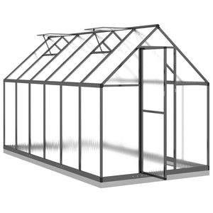 vidaXL Greenhouse with Base Frame Anthracite 334x169x202 cm Aluminium