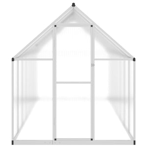 vidaXL Greenhouse with Base Frame Silver 445x169x195 cm Aluminium