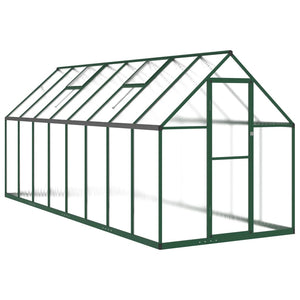 vidaXL Greenhouse with Base Frame Green 445x169x195 cm Aluminium