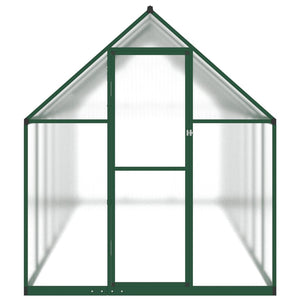 vidaXL Greenhouse with Base Frame Green 445x169x195 cm Aluminium