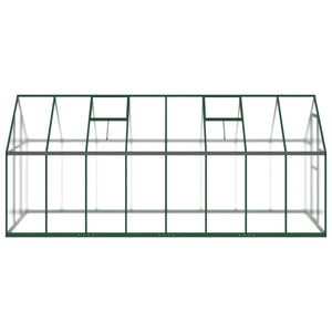 vidaXL Greenhouse with Base Frame Green 445x169x195 cm Aluminium