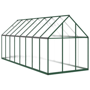 vidaXL Greenhouse with Base Frame Green 445x169x195 cm Aluminium