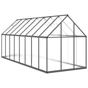 vidaXL Greenhouse with Base Frame Anthracite 445x169x195 cm Aluminium