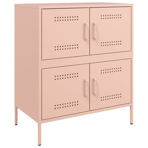 vidaXL Sideboard Pink 68x39x79 cm Steel