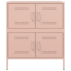 vidaXL Sideboard Pink 68x39x79 cm Steel