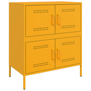 vidaXL Sideboard Mustard Yellow 68x39x79 cm Steel