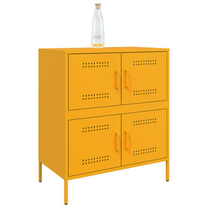 vidaXL Sideboard Mustard Yellow 68x39x79 cm Steel