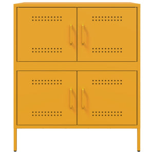 vidaXL Sideboard Mustard Yellow 68x39x79 cm Steel