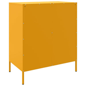 vidaXL Sideboard Mustard Yellow 68x39x79 cm Steel