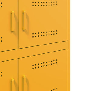 vidaXL Sideboard Mustard Yellow 68x39x79 cm Steel