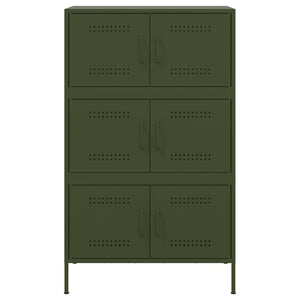 vidaXL Highboard Olive Green 68x39x113 cm Steel