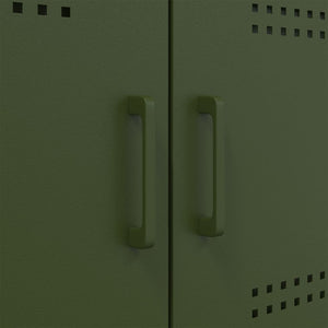 vidaXL Highboard Olive Green 68x39x113 cm Steel