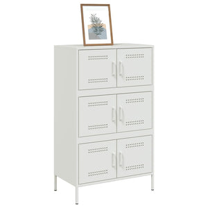 vidaXL Highboard White 68x39x113 cm Steel