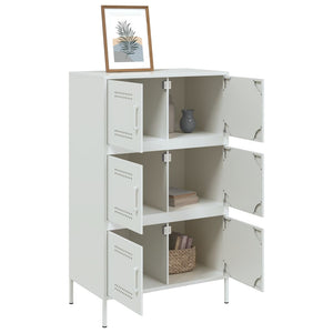 vidaXL Highboard White 68x39x113 cm Steel