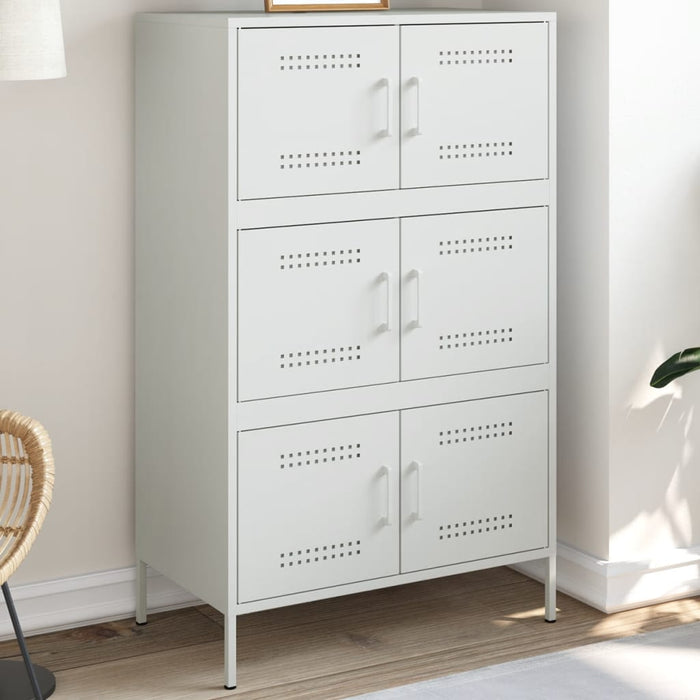 vidaXL Highboard White 68x39x113 cm Steel