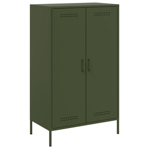 vidaXL Highboard Olive Green 68x39x113 cm Steel