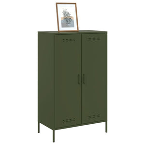 vidaXL Highboard Olive Green 68x39x113 cm Steel