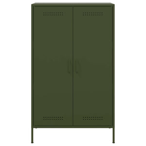 vidaXL Highboard Olive Green 68x39x113 cm Steel