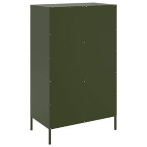 vidaXL Highboard Olive Green 68x39x113 cm Steel