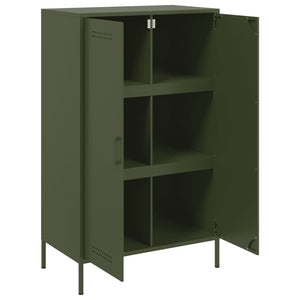 vidaXL Highboard Olive Green 68x39x113 cm Steel