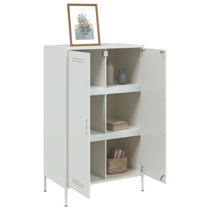 vidaXL Highboard White 68x39x113 cm Steel