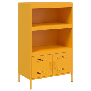 vidaXL Highboard Mustard Yellow 68x39x113 cm Steel