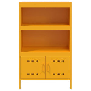 vidaXL Highboard Mustard Yellow 68x39x113 cm Steel