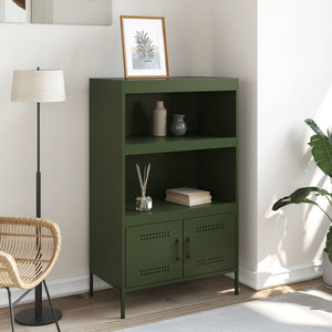 vidaXL Highboard Olive Green 68x39x113 cm Steel